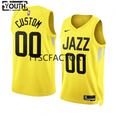 Maillot Basket Utah Jazz Jordan Clarkson 00 Nike 2022-23 Icon Edition Jaune Swingman - Enfant
